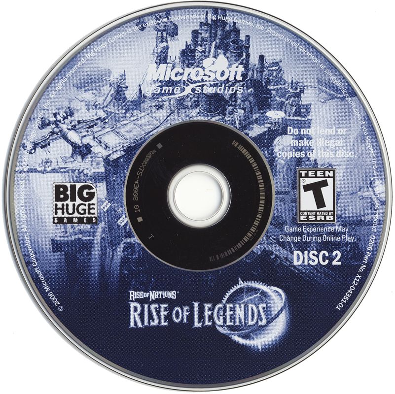 Media for Rise of Nations: Rise of Legends (Windows): Disc 2