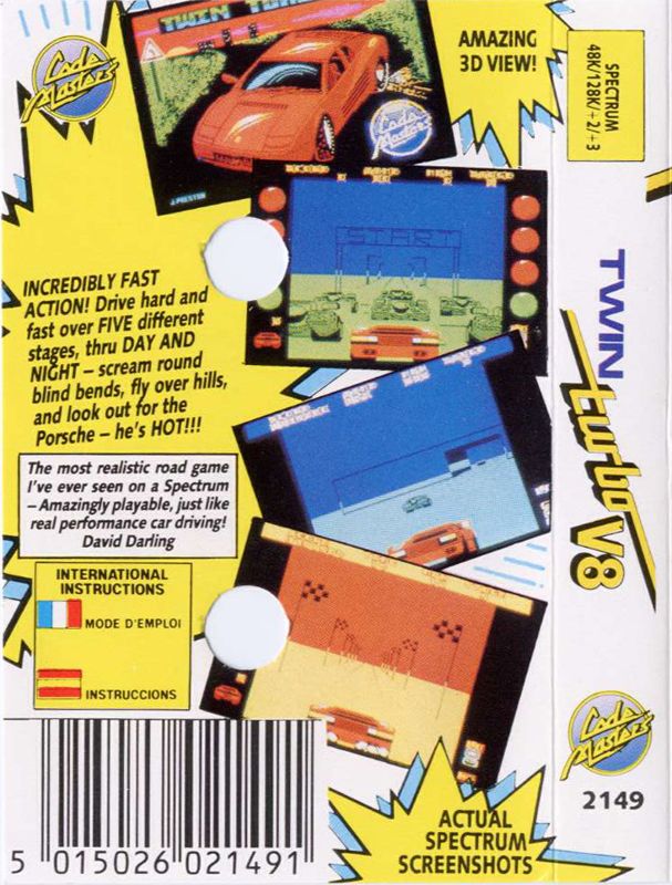 Back Cover for Twin Turbo V8 (ZX Spectrum)