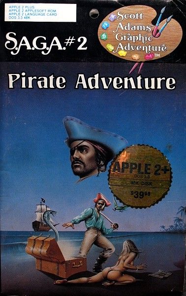 Front Cover for Scott Adams' Graphic Adventure #2: Pirate Adventure (Apple II) (Styrofoam Folder)