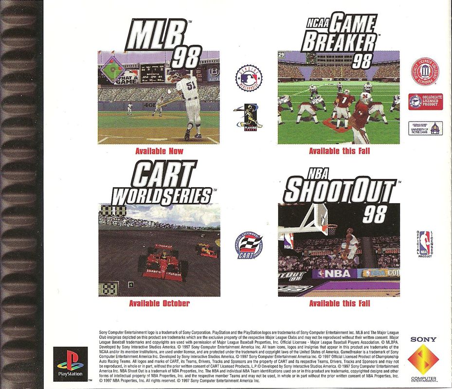 Inside Cover for NFL GameDay 98 (PlayStation)