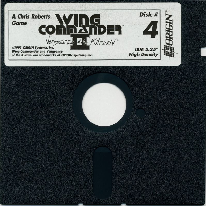 Media for Wing Commander II: Vengeance of the Kilrathi (DOS) (5.25" Disk release): Disk 4