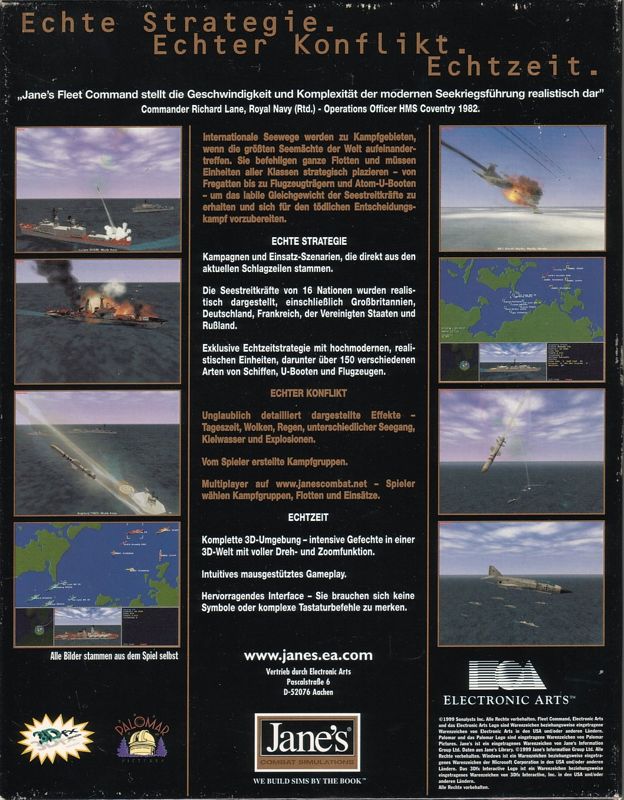 Back Cover for Jane's Combat Simulations: Fleet Command (Windows)