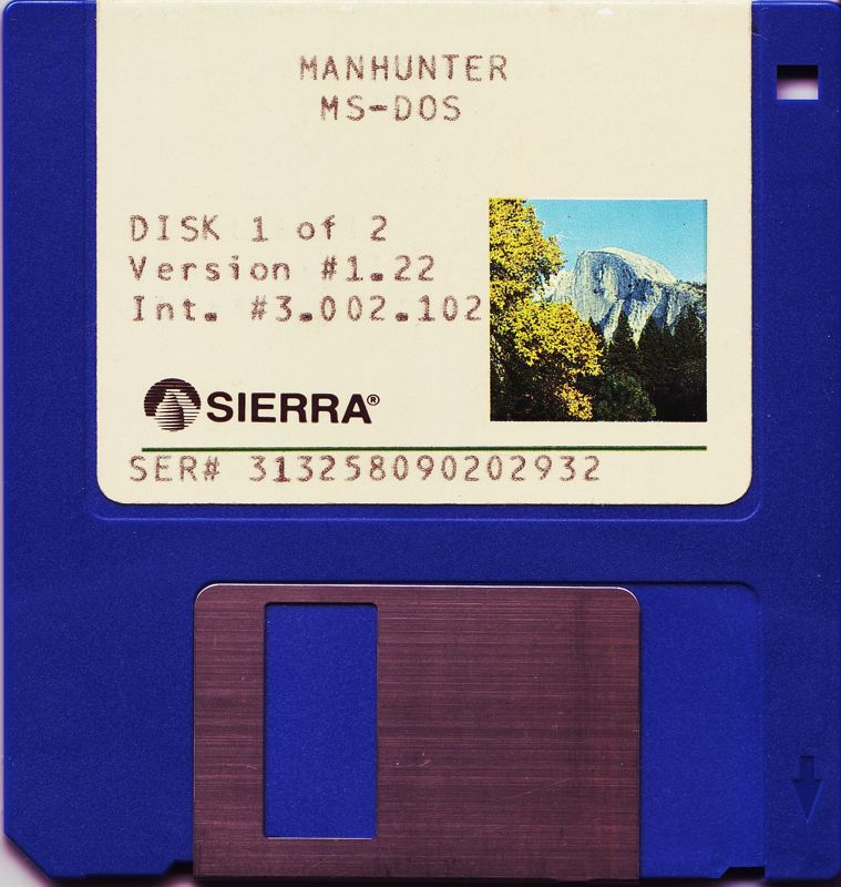 Media for Manhunter: New York (DOS): Disk 1/2