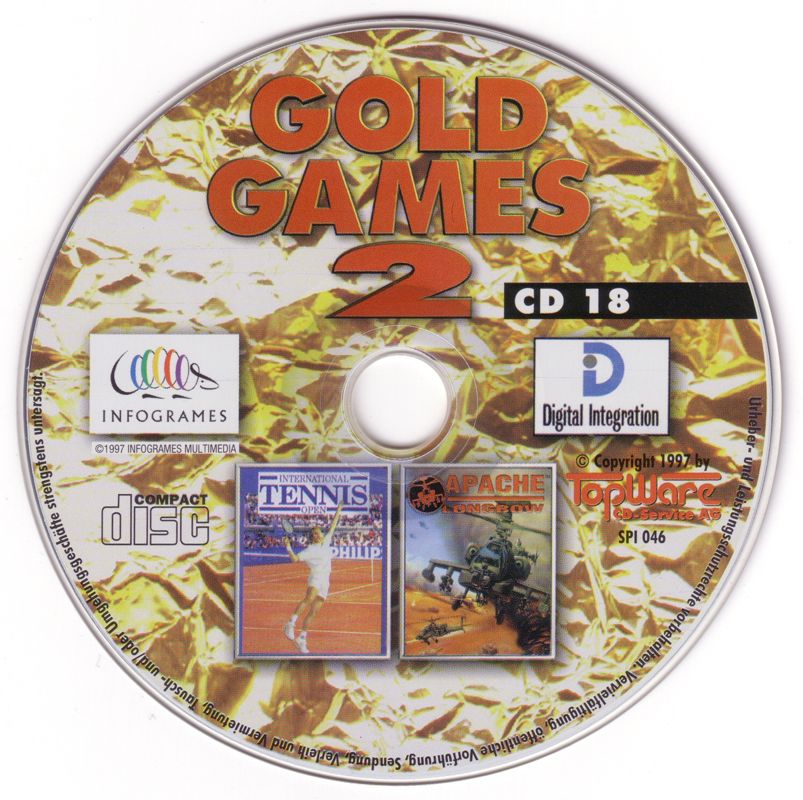 Media for Gold Games 2 (DOS and Windows): International Tennis Open/Apache Disc