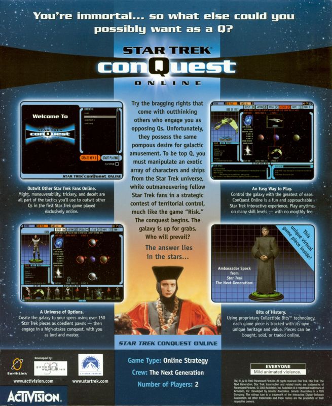 Back Cover for Star Trek: ConQuest Online (Windows)