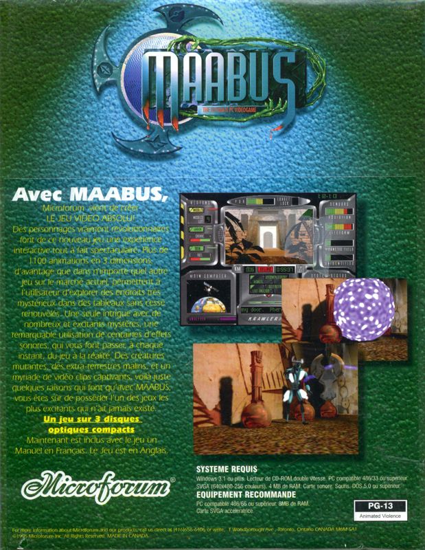 Back Cover for Maabus (Windows 3.x) (French Version)