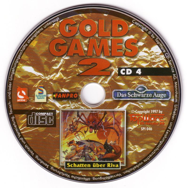 Media for Gold Games 2 (DOS and Windows): Realms of Arkania 3 Disc