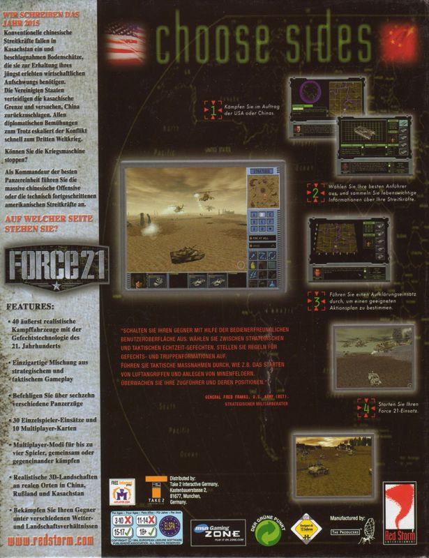 Back Cover for Force 21 (Windows)