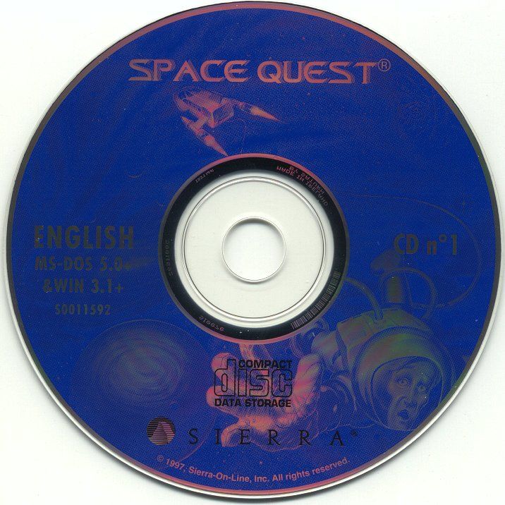 Media for Space Quest: Collection Series (DOS and Windows 3.x): Disc 1/2