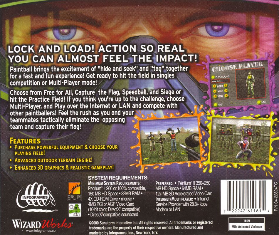 Back Cover for High Impact Paintball (Windows)