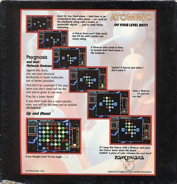 Back Cover for Atomino (Commodore 64)