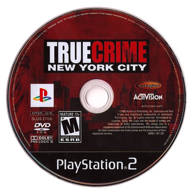 Media for True Crime: New York City (PlayStation 2)