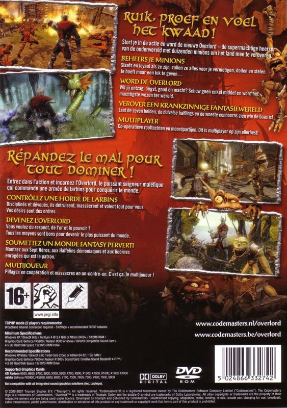 Back Cover for Overlord (Windows)