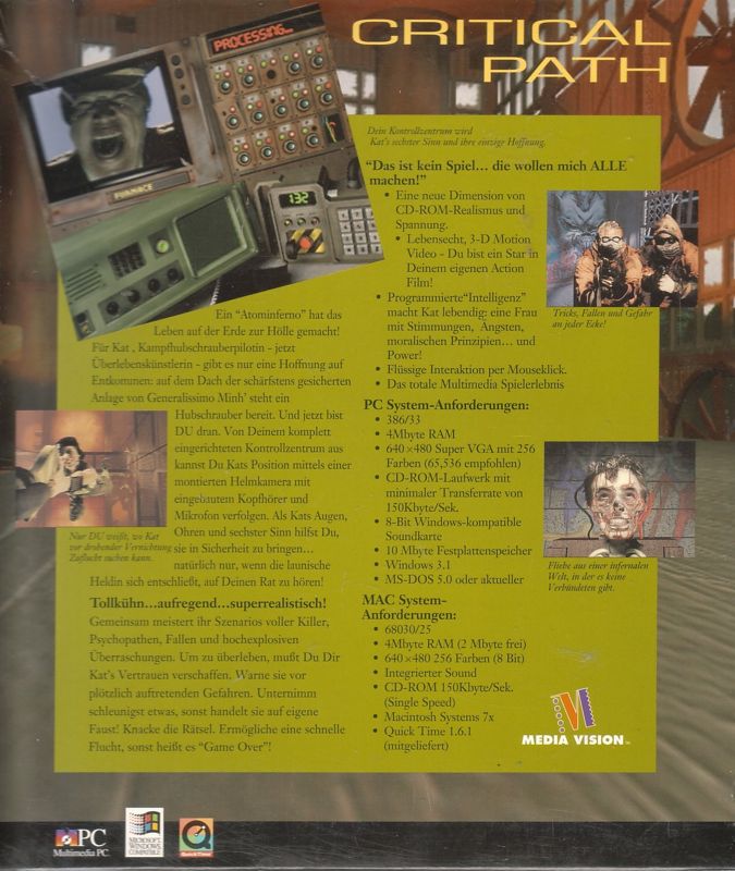 Back Cover for Critical Path (Macintosh and Windows 16-bit)