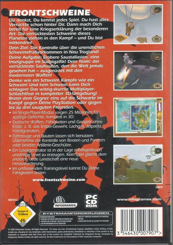 Back Cover for Hogs of War (Windows)