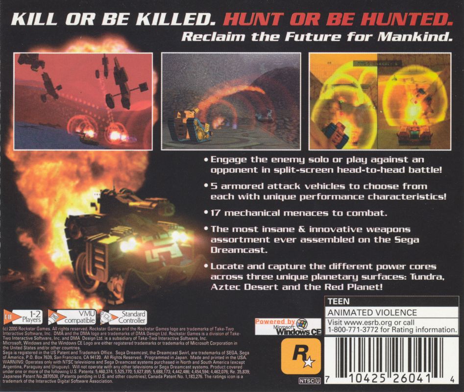 Back Cover for Wild Metal Country (Dreamcast)