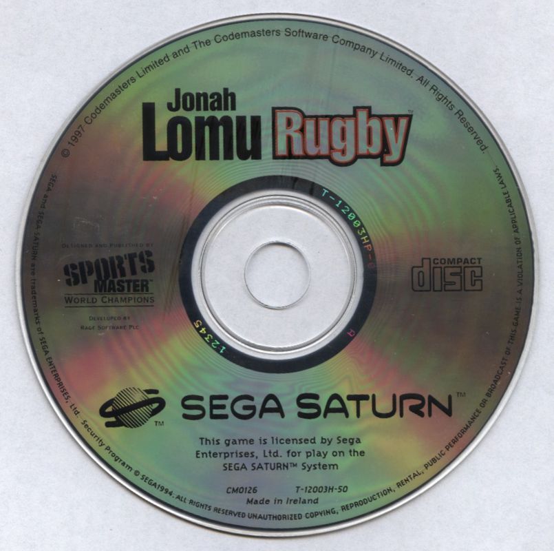 Media for Jonah Lomu Rugby (SEGA Saturn)