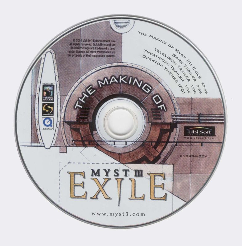 Media for Myst III: Exile (Collector's Edition) (Macintosh and Windows): "Making Of" Disc