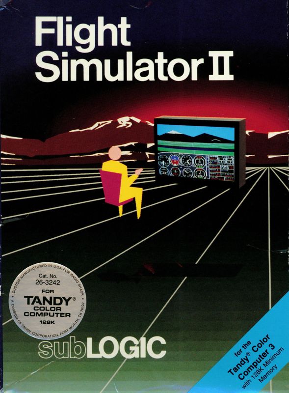 Front Cover for Flight Simulator II (TRS-80 CoCo)