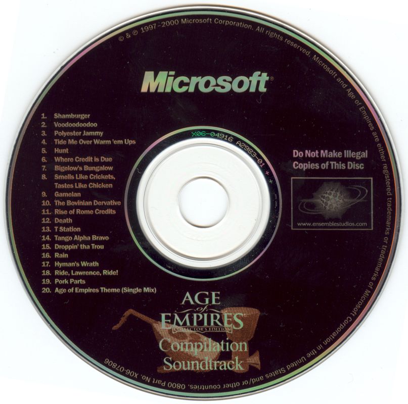 Soundtrack for Age of Empires: Collector's Edition (Windows)