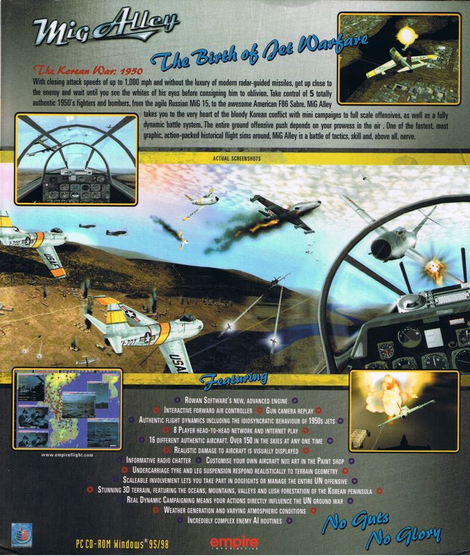 Back Cover for Mig Alley (Windows)