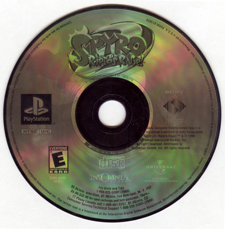 Media for Spyro 2: Ripto's Rage! (PlayStation) (Greatest Hits release)