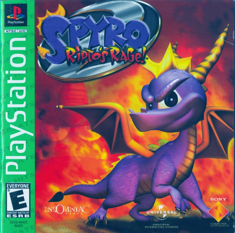 Front Cover for Spyro 2: Ripto's Rage! (PlayStation) (Greatest Hits release)