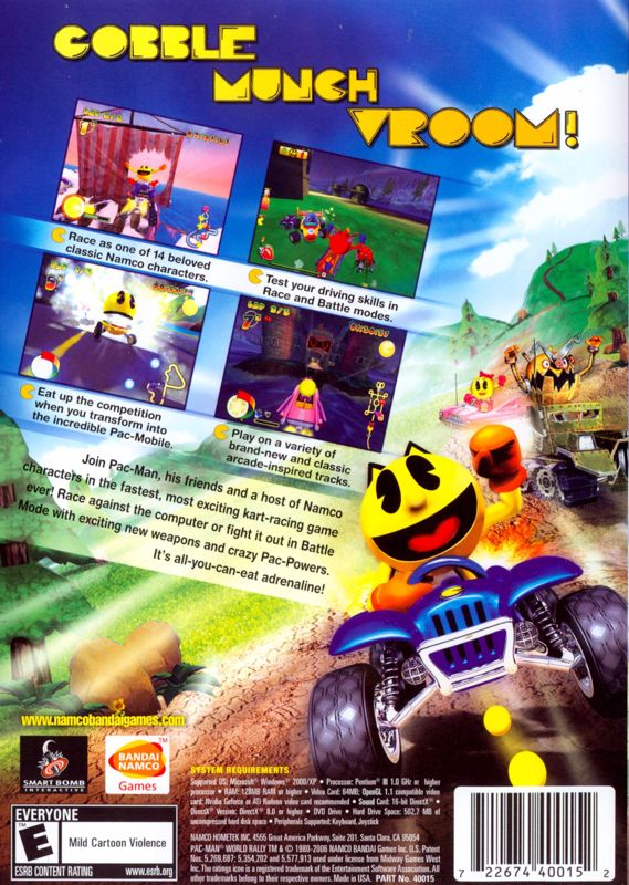Back Cover for Pac-Man World Rally (Windows)