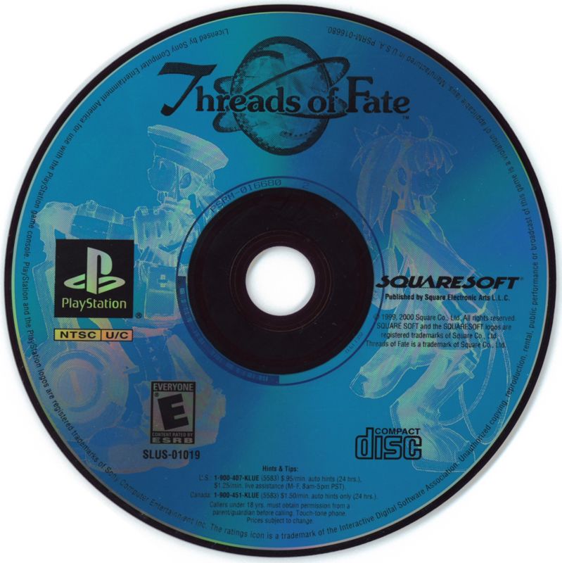 Media for Threads of Fate (PlayStation)
