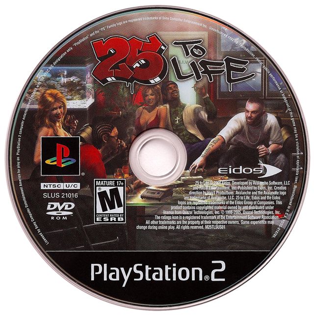 Media for 25 to Life (PlayStation 2)