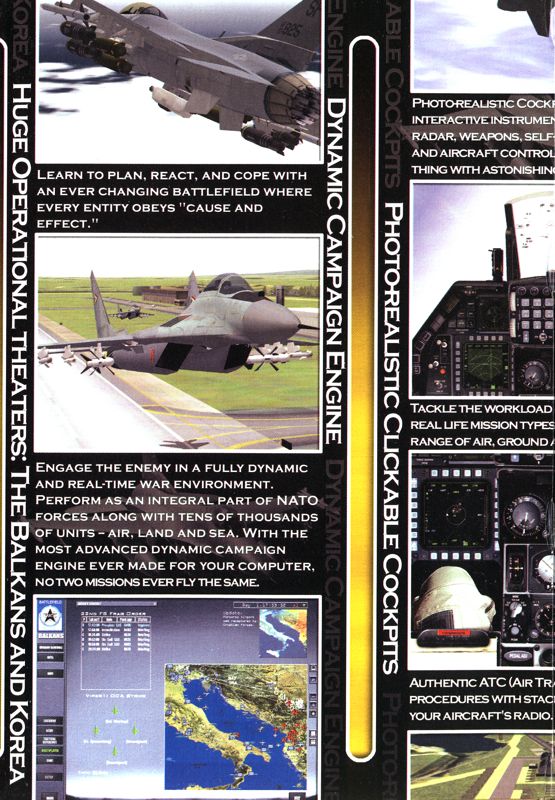 Inside Cover for Falcon 4.0: Allied Force (Windows): Left Flap