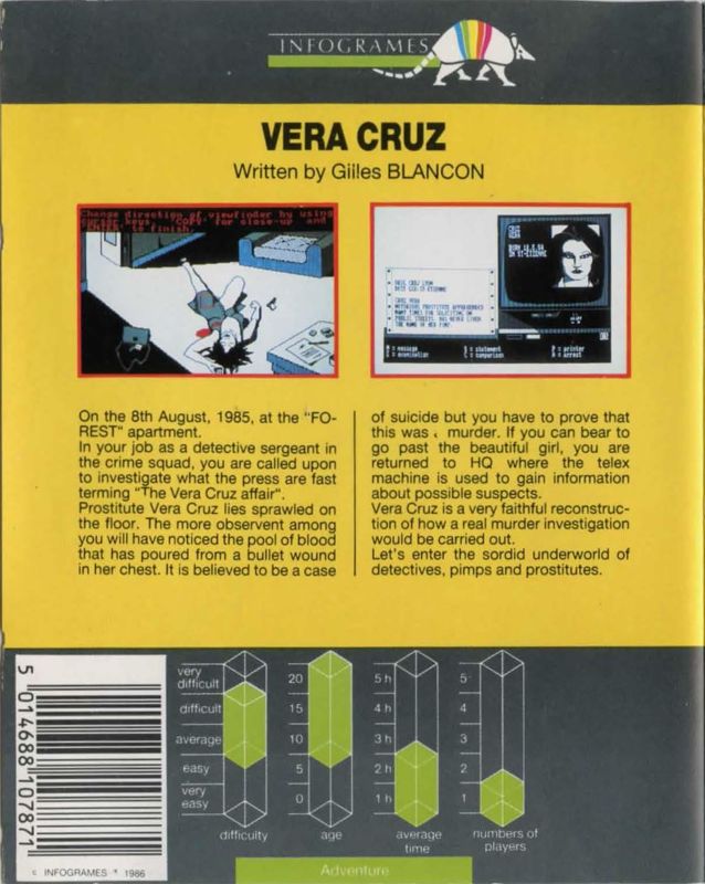Back Cover for Vera Cruz (ZX Spectrum)