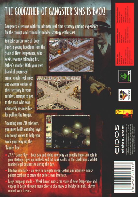 Back Cover for Gangsters 2 (Windows)