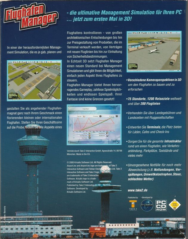 Back Cover for Airport Tycoon (Windows)