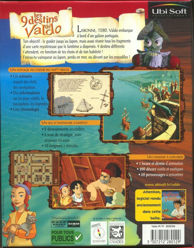 Back Cover for The Adventures of Valdo & Marie (Windows and Windows 3.x)