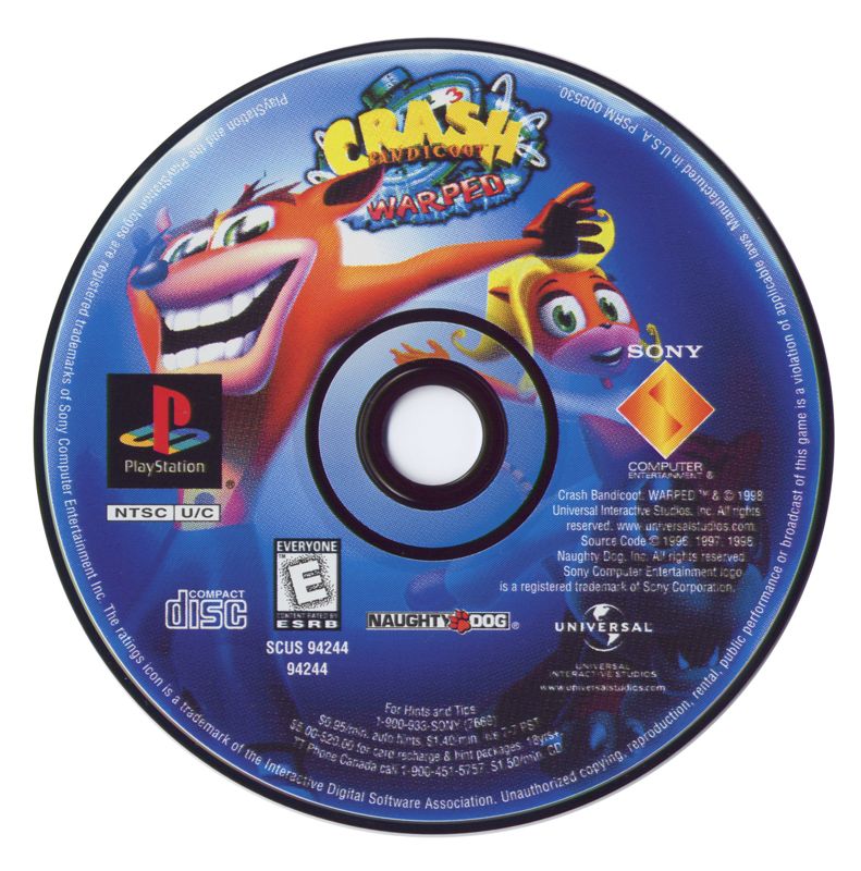 Media for Crash Bandicoot: Warped (PlayStation)