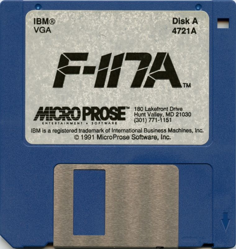Media for F-117A Nighthawk Stealth Fighter 2.0 (DOS) (VGA 3.5" Floppy Disk release): Disk A