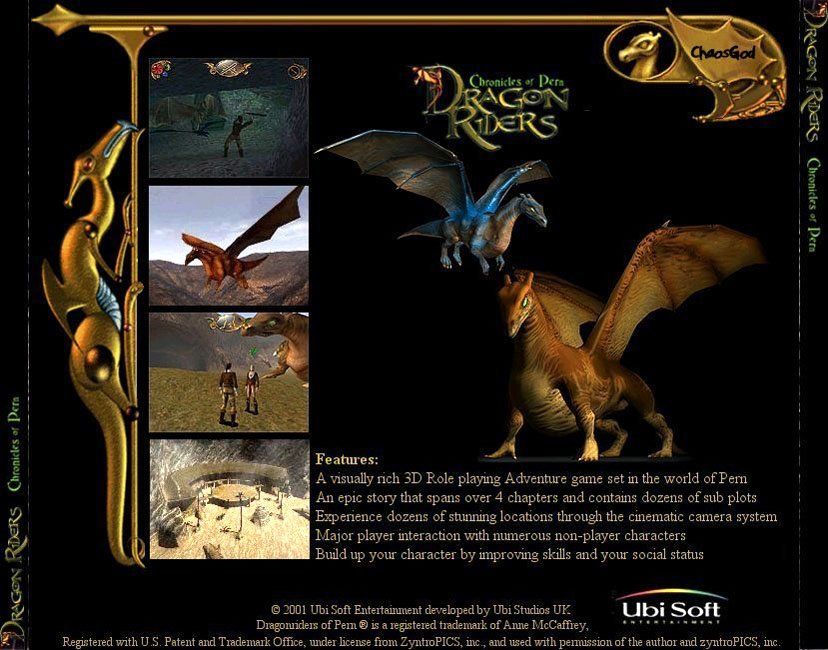 Dragon Riders: Chronicles of Pern cover or packaging material