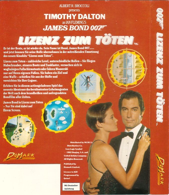 007: Licence to Kill cover or packaging material - MobyGames