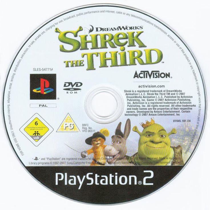 Media for Shrek the Third (PlayStation 2)