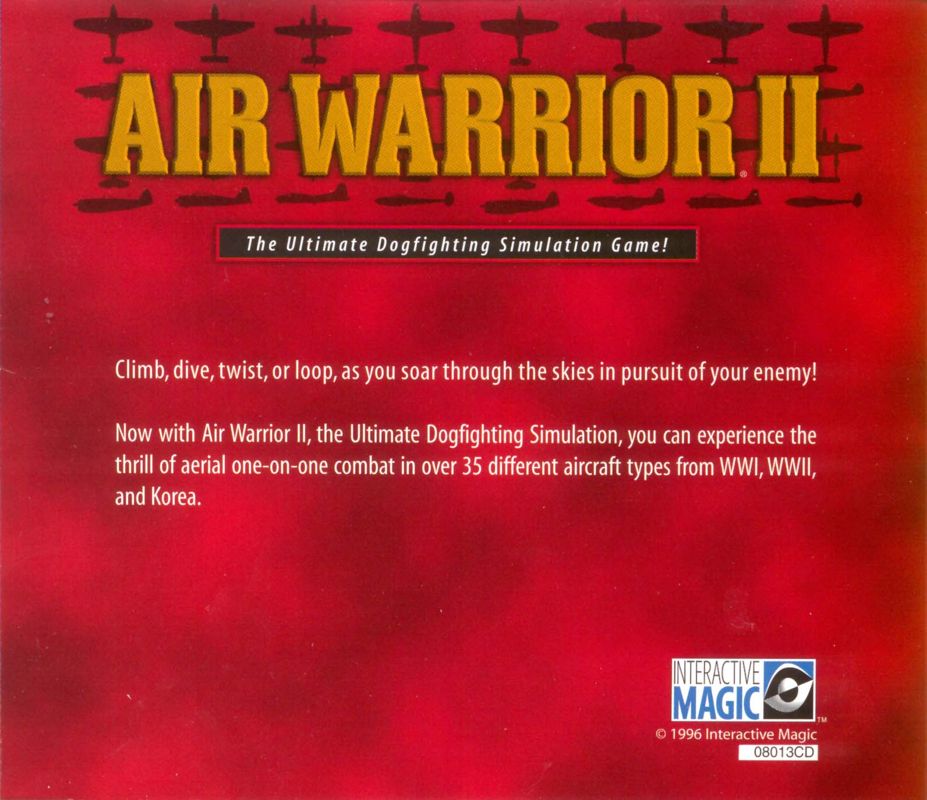 Other for Air Warrior II (Windows): Jewel Case - Back