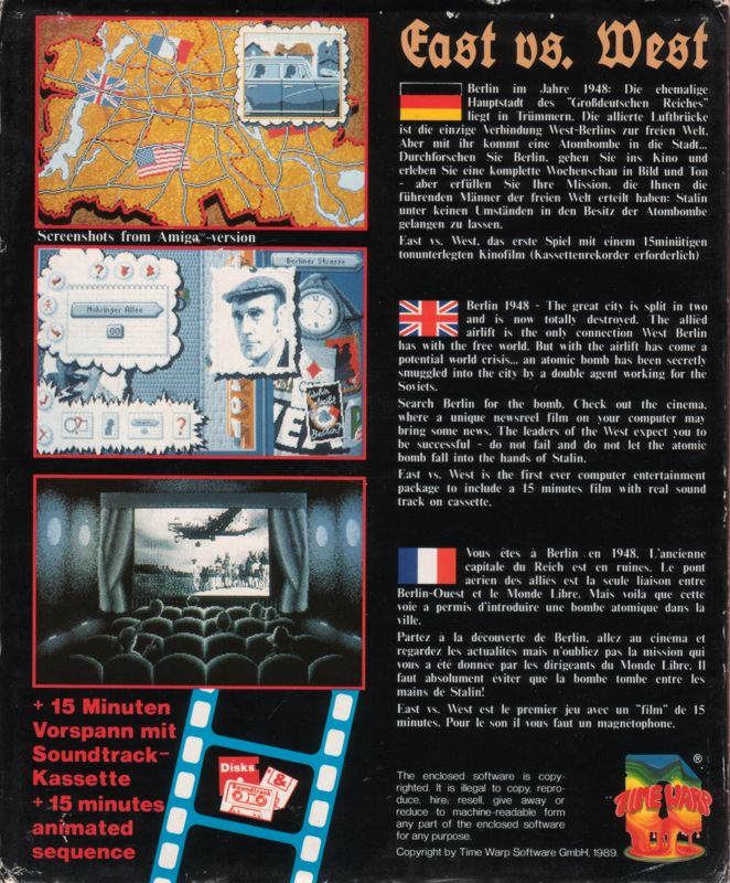 Back Cover for Berlin 1948 (Amiga)