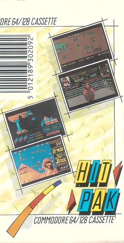 Back Cover for 4 in 1: Airwolf / Bomb Jack / Commando / Frank Bruno's Boxing (Commodore 64)