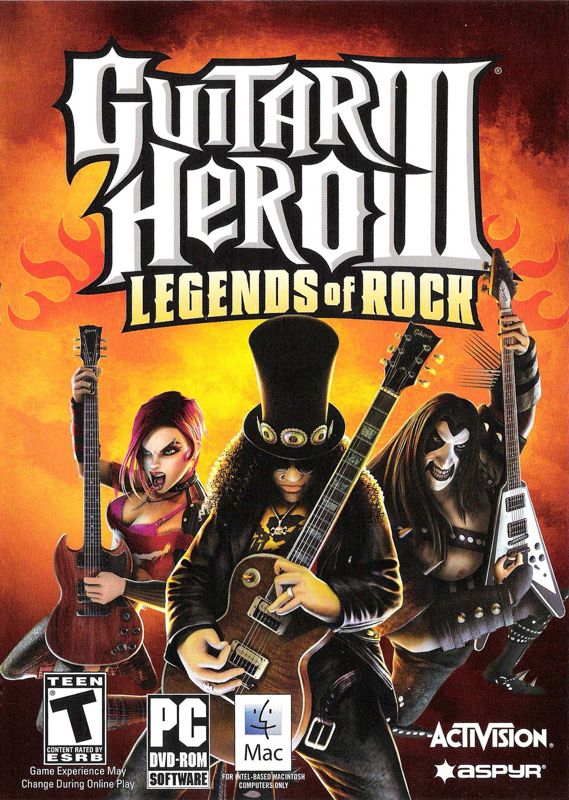 Front Cover for Guitar Hero III: Legends of Rock (Macintosh and Windows) (PC/Mac Hybrid Release)