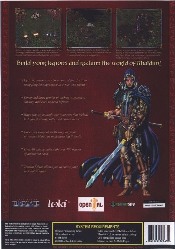Back Cover for Kohan: Immortal Sovereigns (Linux)