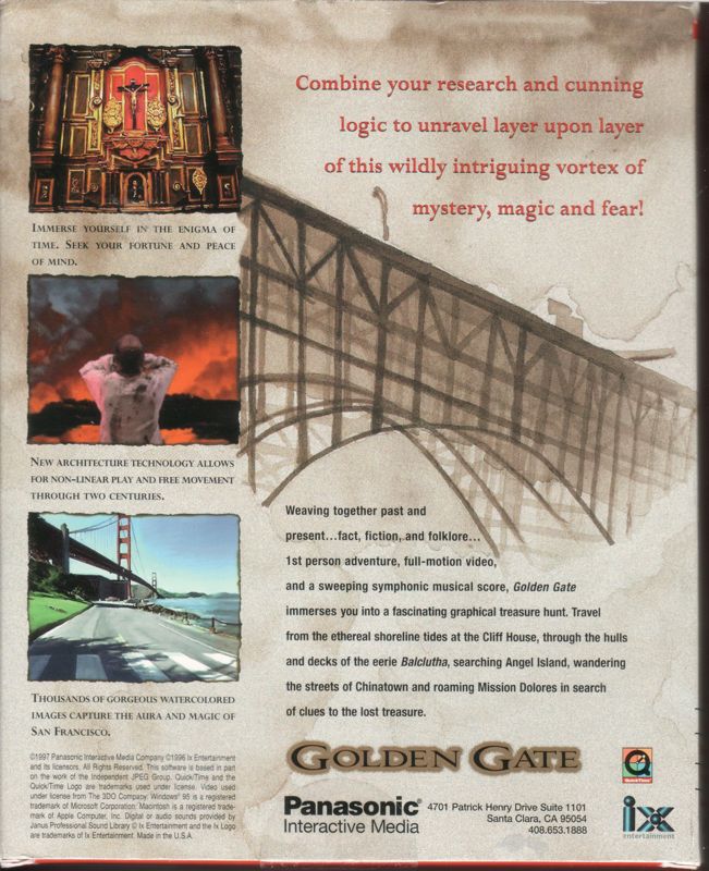 Back Cover for Golden Gate (Windows)
