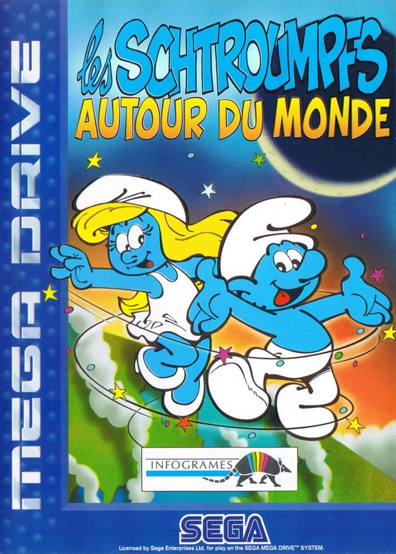 Front Cover for The Smurfs Travel the World (Genesis)