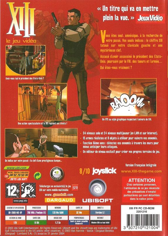 Back Cover for XIII (Windows)