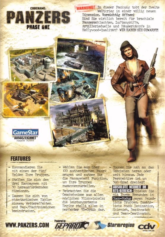 Back Cover for Codename: Panzers - Phase One (Windows)