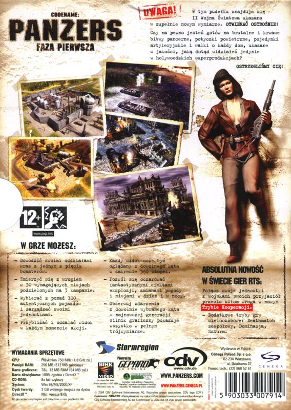 Back Cover for Codename: Panzers - Phase One (Windows)